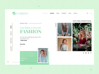Luxrious - Fashion Web Design after effects clothes design fashion figma luxury ui ux web design