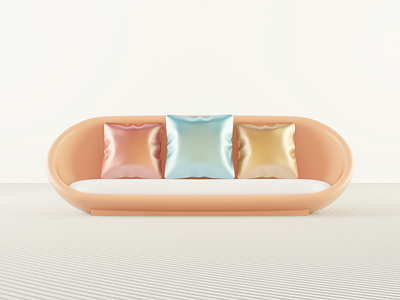 3D Sofa 3d blender materials modeling
