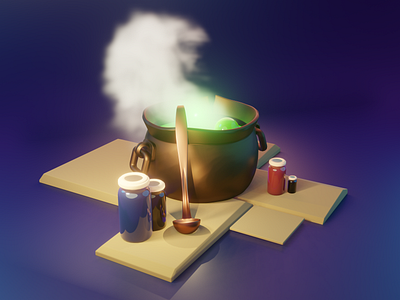 Boiling Poison 3D 3d blender illustration modeling