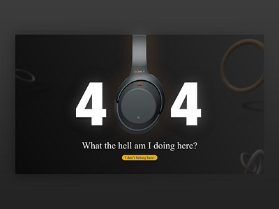 Daily UI Challenge #008 404 creep daily challange dailyui design error headphone radiohead sony ui ux