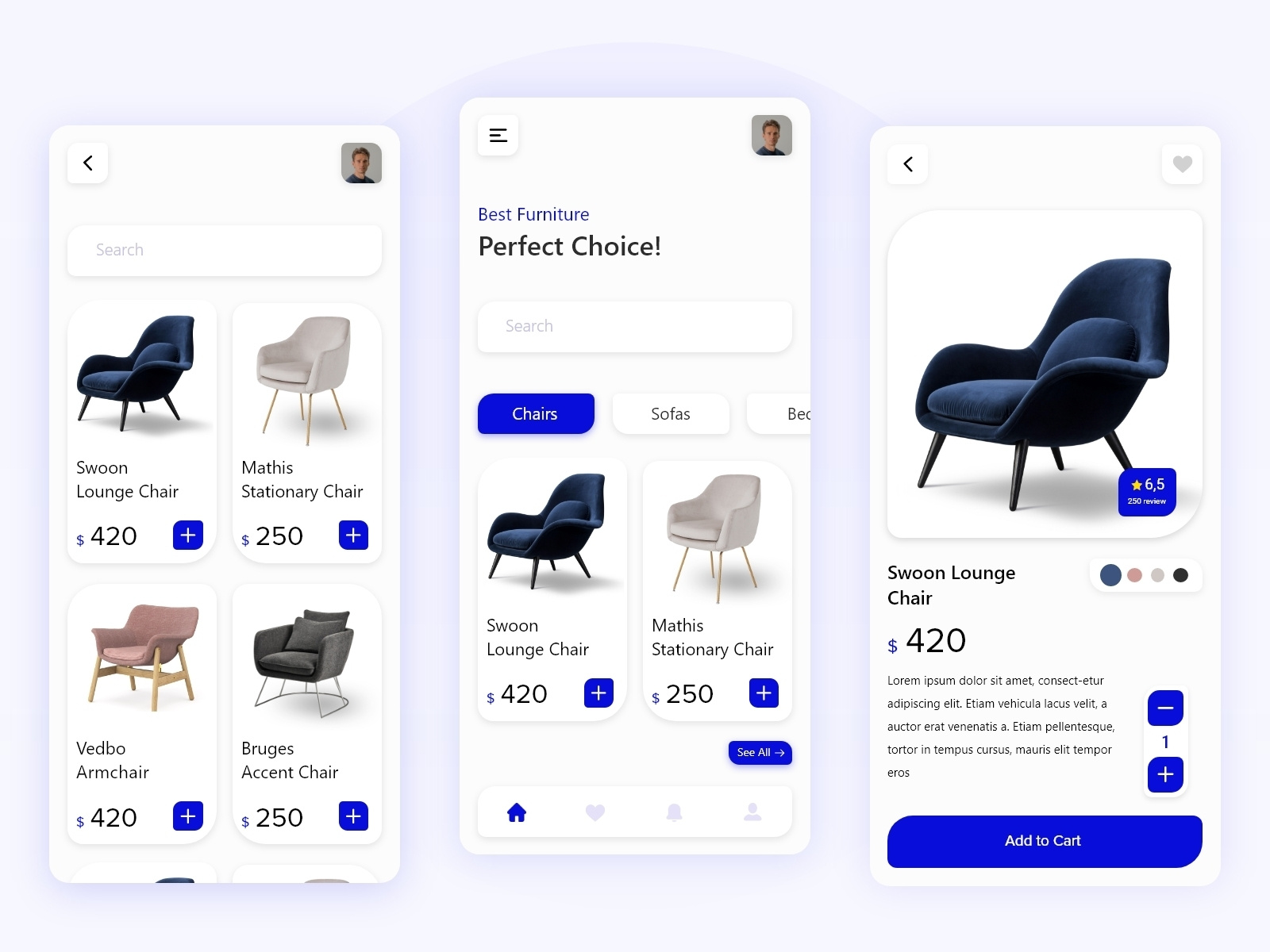 Furniture Store App Design by MyProMax on Dribbble