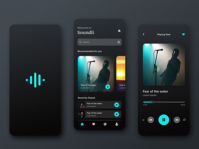 Music Player App Design app audio player app branding design graphic design mobile app player ui ui design