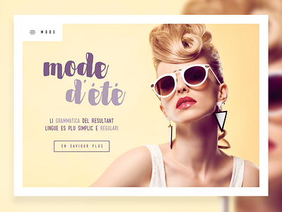 Landing Page dailyui fashion french landing page photography