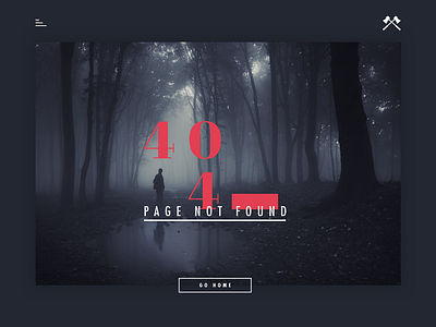 404 Page 404 dailyui forest gloomy lost pagenotfound typography web