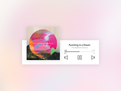 Music Player album clean colours dailyui minimalism minimilist musiccontrols musicplayer ui