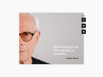Social Share clean dailyui dieterrams minimalist photography simple social socialshare ui web