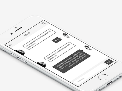 Direct Messaging app dailyui directmessaging dm grayscale messaging minimalism mobile moviequotes socialnetwork ui