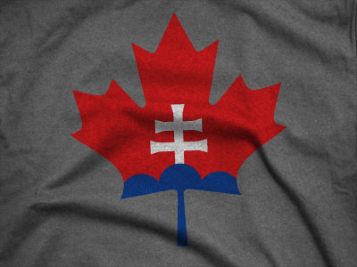 Canada+Slovakia awesome fighting dragons with pixels t shirt