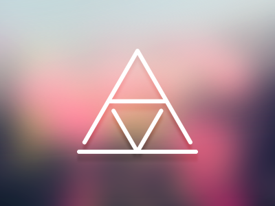 adamkiss.com – 2012 branding fighting pixels with dragons logo logotype mark personal pink purple triangles