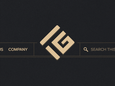 ITG: New style dark gold logo navigation oldschool search stylish texture webdesign website