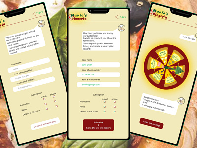 Design a subscribe form for pizzeria 026 dailyui design pizzeria