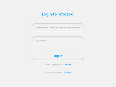 Neumorphism Soft UI_Login deign gotrendy neumorphism sketch trending ui user interface