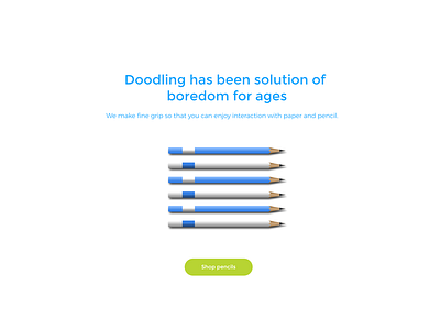 Shop Pencils UI ui ux experiment