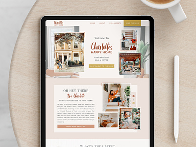 Charlottes Happy Home - Influencer Blog Showit blog branding influencer showit website