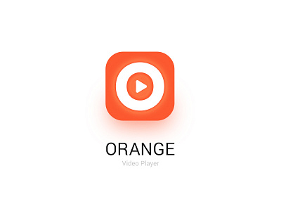 Orange Video Player - App Icon android app control icon mjbheda music offline orange player ui ux video