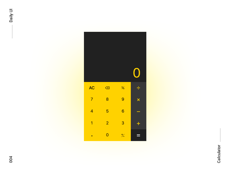 Calculator 004 bank black calc calculator daily finance ui ux yellow
