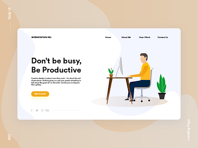 Landing Page 002 ai app creative daily mobile ps ui ux web workspace workstation