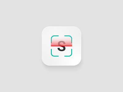 Scan App Icon app app icon barcode document icon qr red scan turquoise ui ux