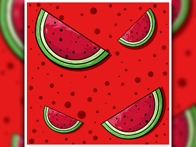 Juicy Watermelon design flesh fruit green illustration juicy large lusterblaze red sliced summer thirst vector watermelon