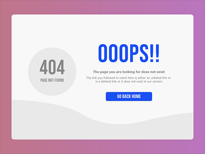 404 error page - Daily UI