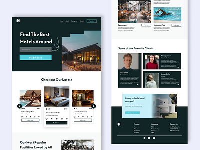 Hotel search website app branding daily ui design graphic design illustration logo ui website website design