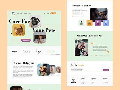 Pet Service Store app branding daily ui design illustration logo pet pet lover ui web design website