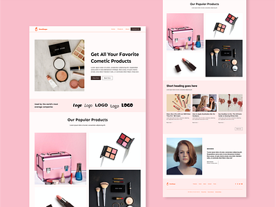 Cosmetics Ecommerce Website Design app branding daily ui design illustration logo typography ui ux vector