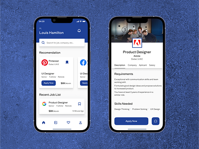 Job Finding App Design