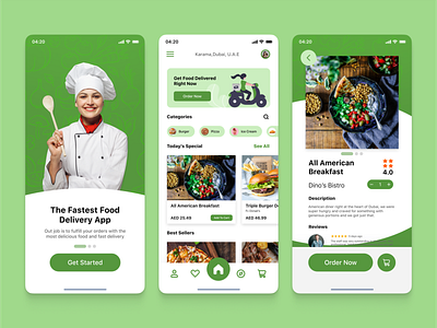 Food Delivery App Design android app brandign graphic design ios mobile app ui user experience user interface ux vector