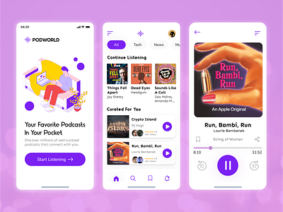 Podcast app design