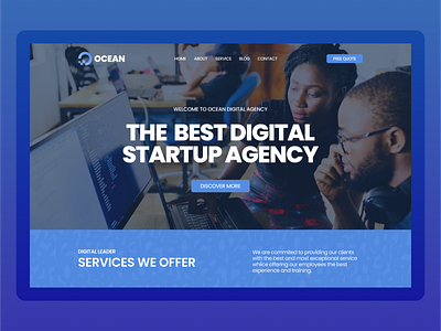 Digital agency landing page