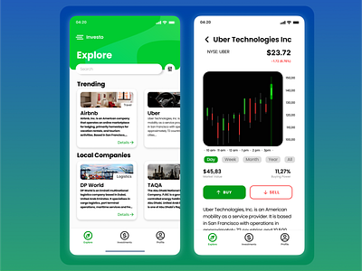 Investing app design