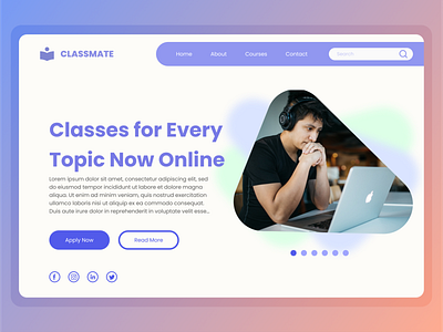 Online Learning Landing Page