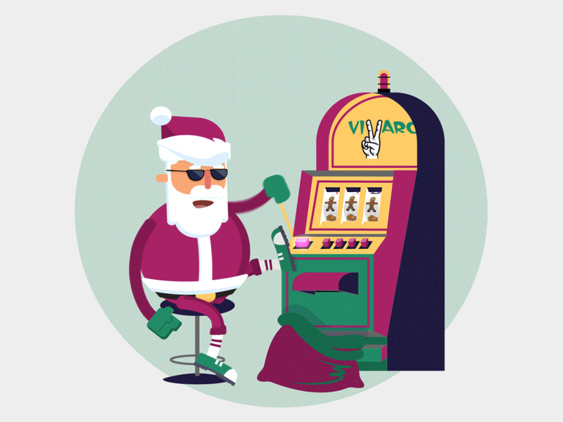 Santa after animation casino christmas effects graphic motion new year santa