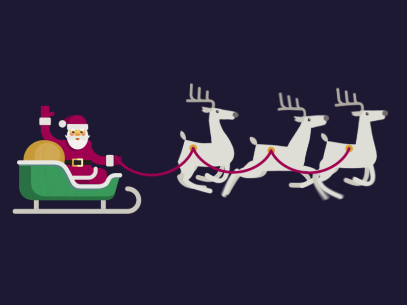 Santa after animation casino christmas effects graphic motion new year santa