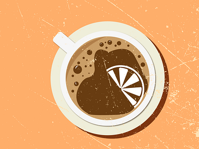 Coffee coffee cup design illustration lemon