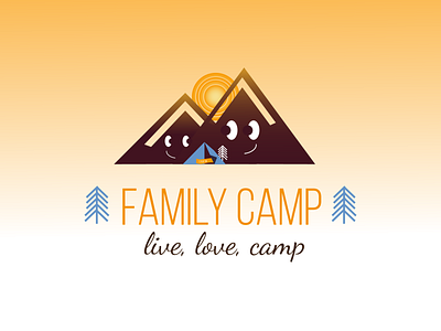 Logo Family Camp adventure camp camping design illustration logo mountains summer travel