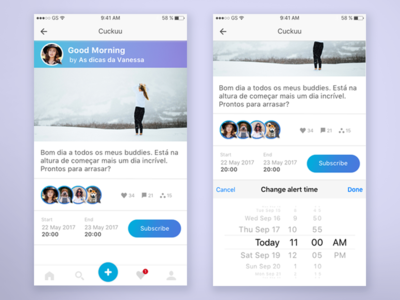 Cuckuu App animated gif app gif ios iphone mobile app onboarding ui ux