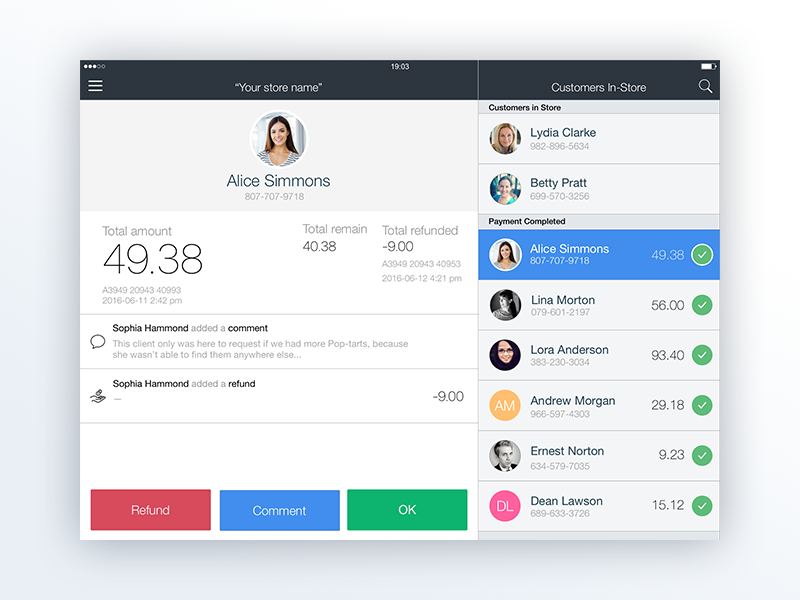 POS App by Rita Machado on Dribbble