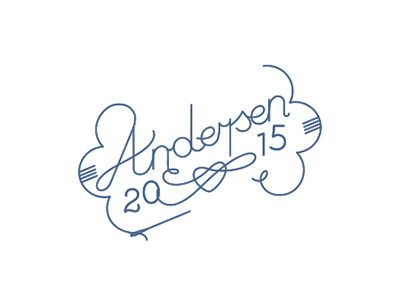 Logo andersen brand line lineart logo logotype