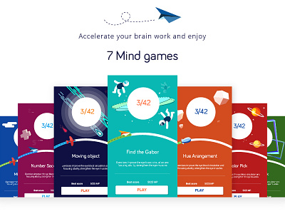 Mind Games App apgrade design games level mind rocket space uiux