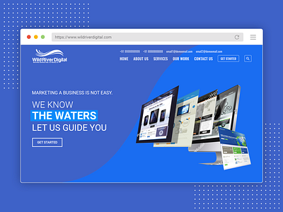 Home Page Design Concept for Wild River Digital