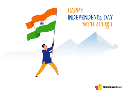 Happy Independence day art artwork creative creative design creativity design design art flag flat flat illustration freedom graphic design happy holidays illustration illustration art independence independenceday india vector