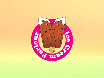 Ice Cream Parlor Logo candy ice-cream ice-logo illustration logo print typography