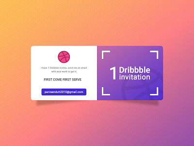Dribbble Invite for you, Send me your best work