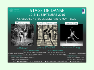 Stage Corps Balancé 2016