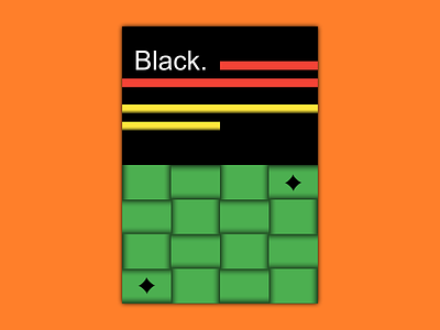 Card Black black card graphic design green orange print red yellow