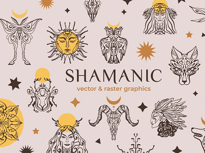 Shamanic Bundle 3d animation app branding design graphic design icon illustration logo motion graphics ui