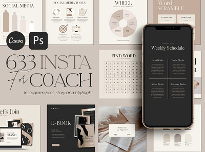 Instagram Creator For Coach CANVA PS 3d animation app branding design graphic design icon illustration logo motion graphics ui