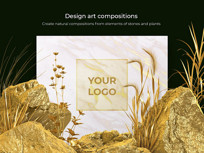 Golden nature collection #04 3d animation app branding design graphic design icon illustration logo motion graphics ui